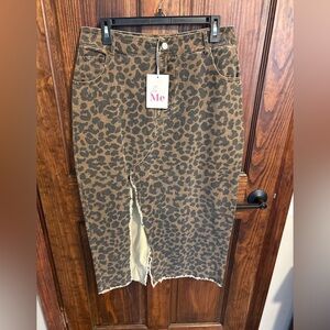So Me Animal Print Pencil Skirt - Brown and Black